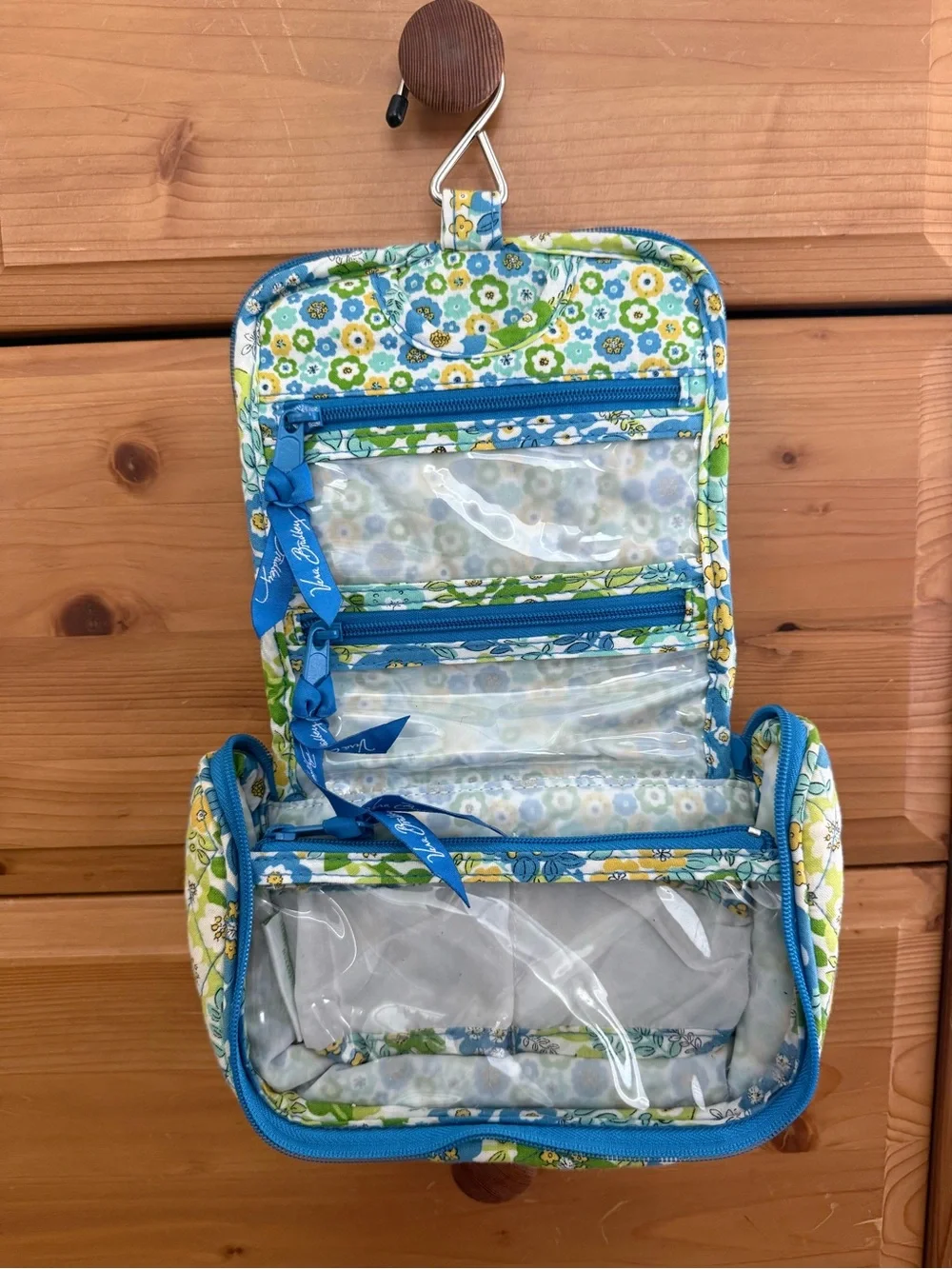 Vera Bradley English Meadow Quilted Floral Travel Bag in Blue, Green & Yellow